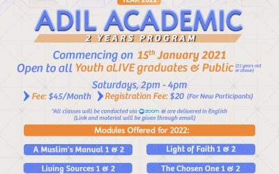 ADIL Academic Year 2022@ Masjid Darul Makmur
