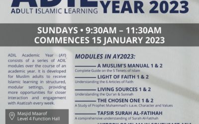 ADIL Academic Year 2023@ Masjid Maarof